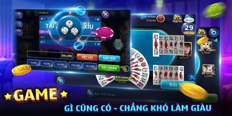 Game bài kích hoạt sdt tặng tiền không kém các cổng game khác